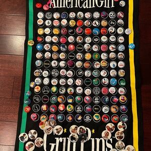 American Girl Full Grin Pins and Banner